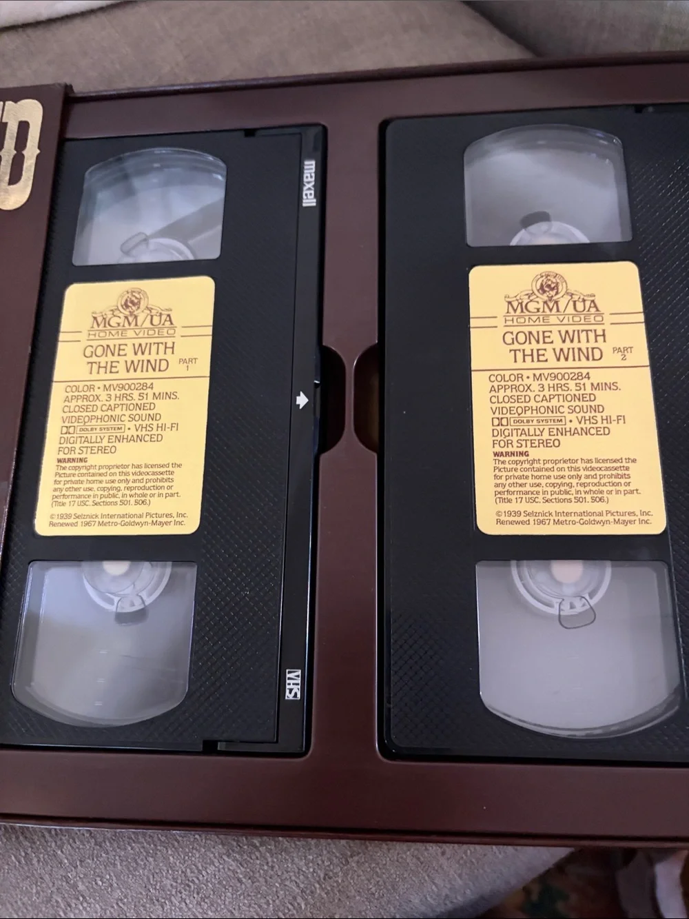 Vhs set gone with the wind gone wind